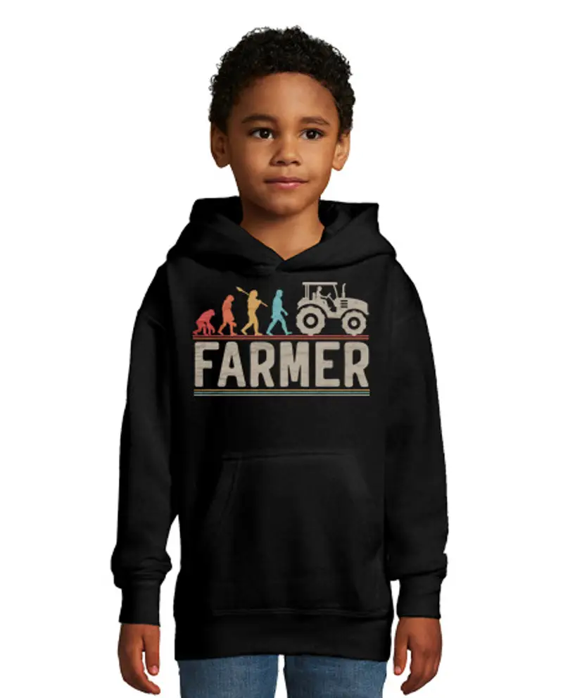 Felpa per bambini con cappuccio Farmer Evolution Trattore Contadino