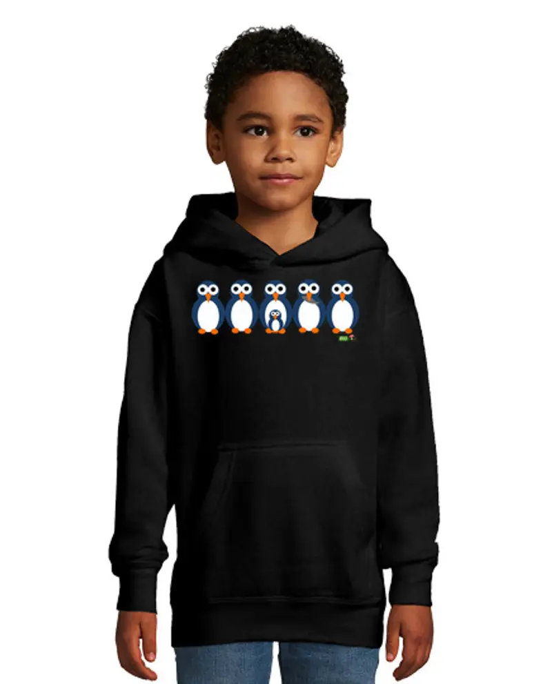 Felpa per bambini con cappuccio Felpa per bambini con cappuccio, nero