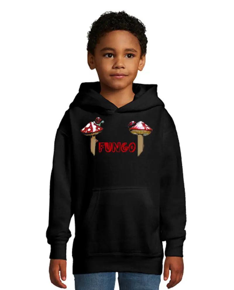 Felpa per bambini con cappuccio fungo