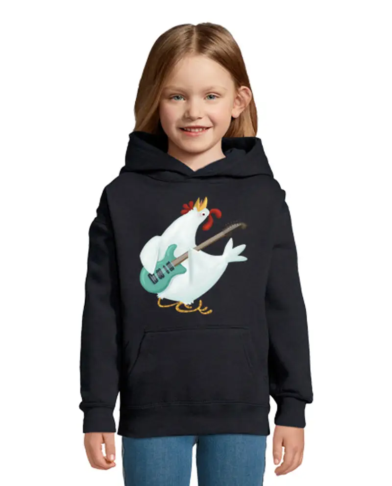 Felpa per bambini con cappuccio g all ina rock and giochi di ruolo l