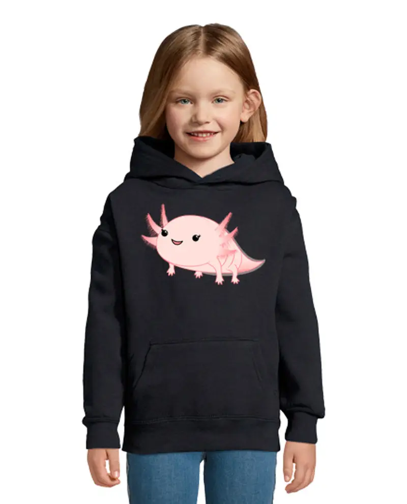Felpa per bambini con cappuccio Kawaii axolotl