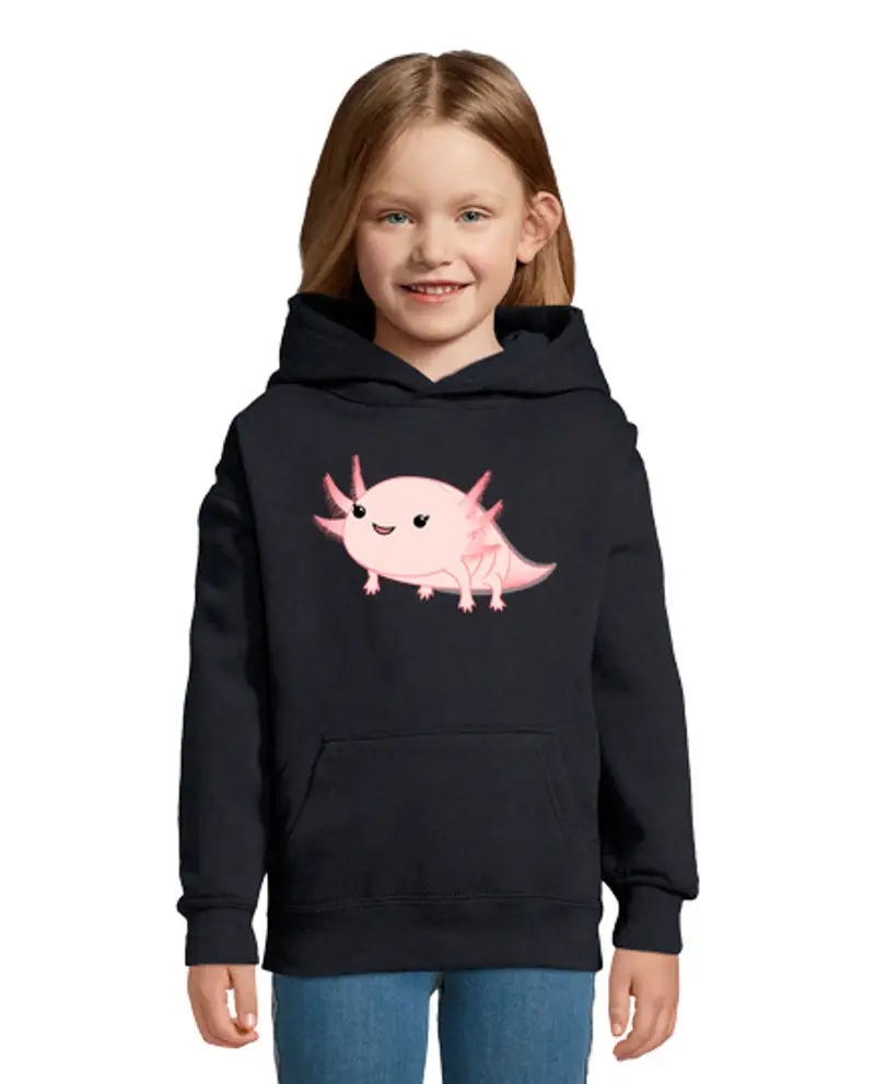 Felpa per bambini con cappuccio Kawaii axolotl