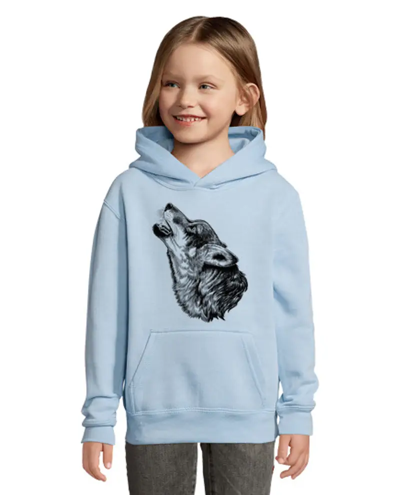 Felpa per bambini con cappuccio la mad come del lupo