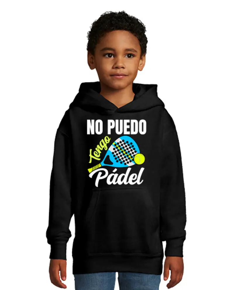 Felpa per bambini con cappuccio Non posso ho una paddle tennis