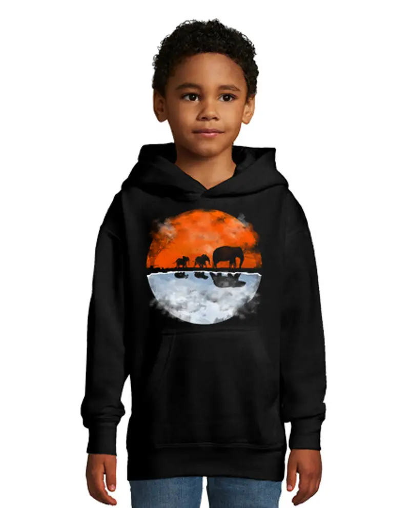 Felpa per bambini con cappuccio opposti polari