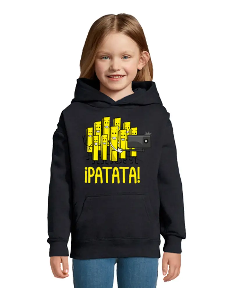 Felpa per bambini con cappuccio patata selfie