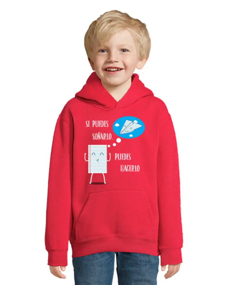 Felpa per bambini con cappuccio se puoi sognarlo