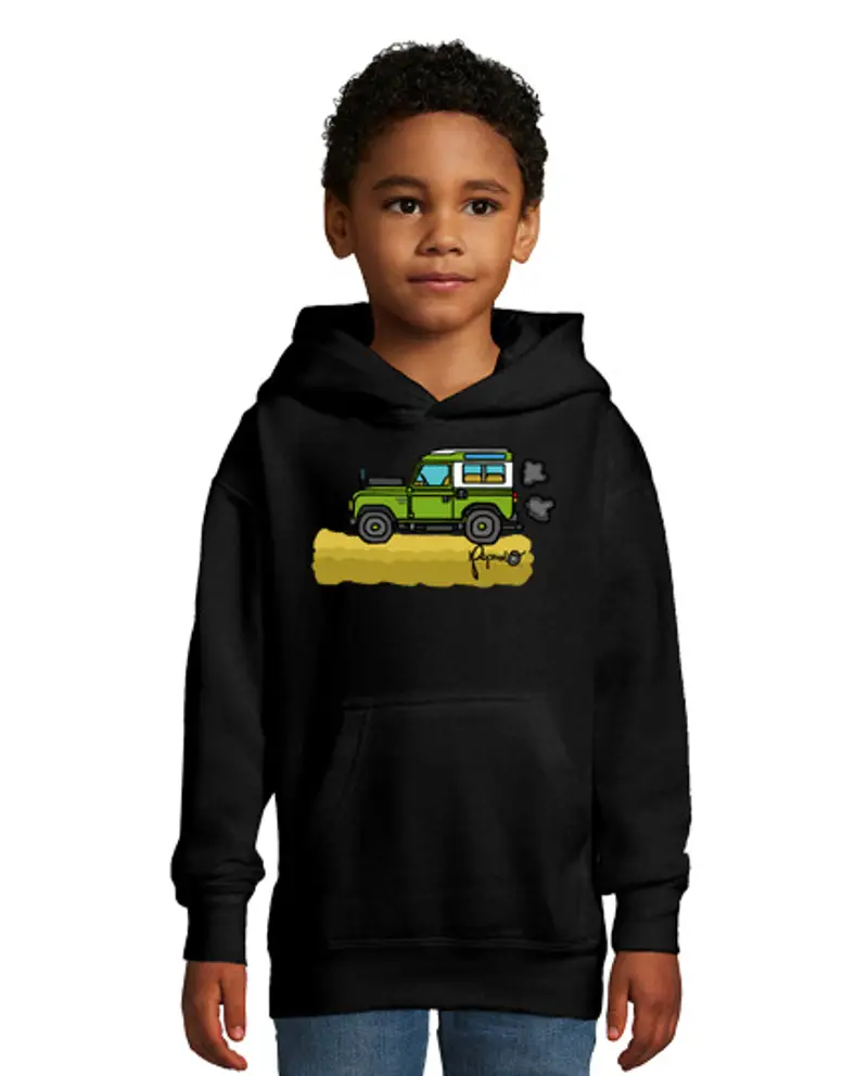 Felpa per bambini con cappuccio terra over