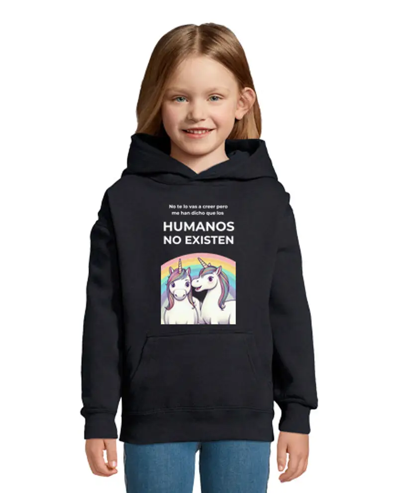 Felpa per bambini con cappuccio unico los non human