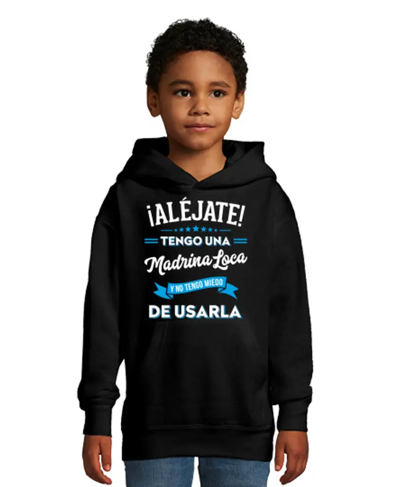 Felpa per bambini con cappuccio vattene ho una mad rina mad