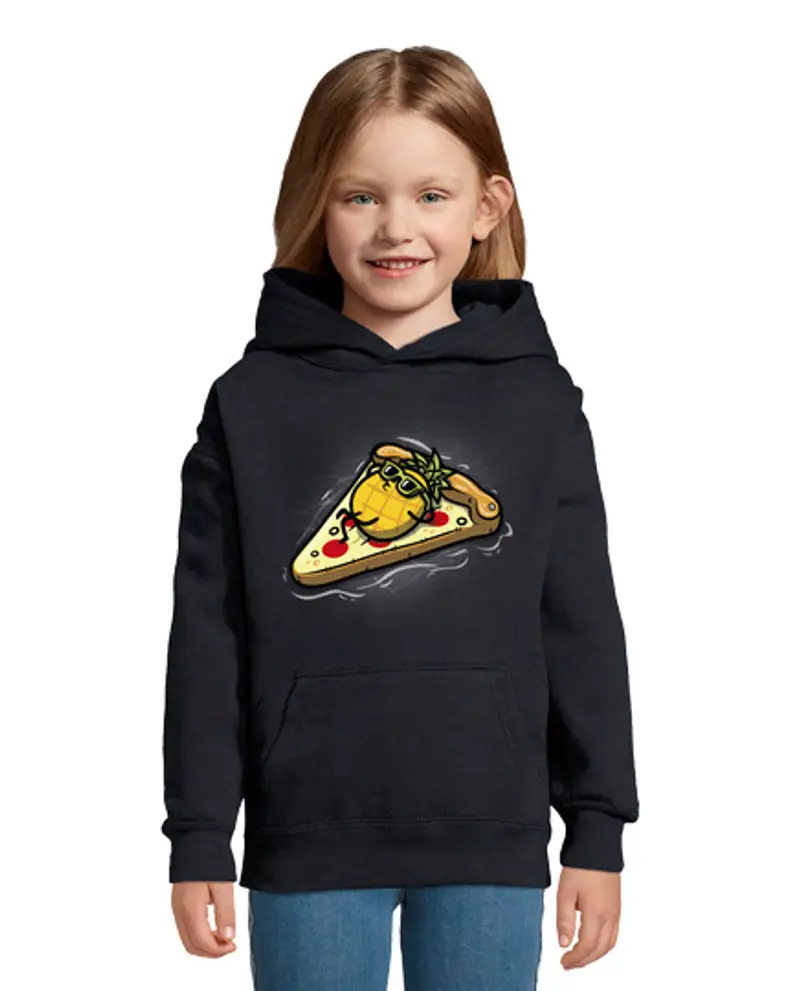 Felpa per bambini con cappuccio vibrazioni estive ananas