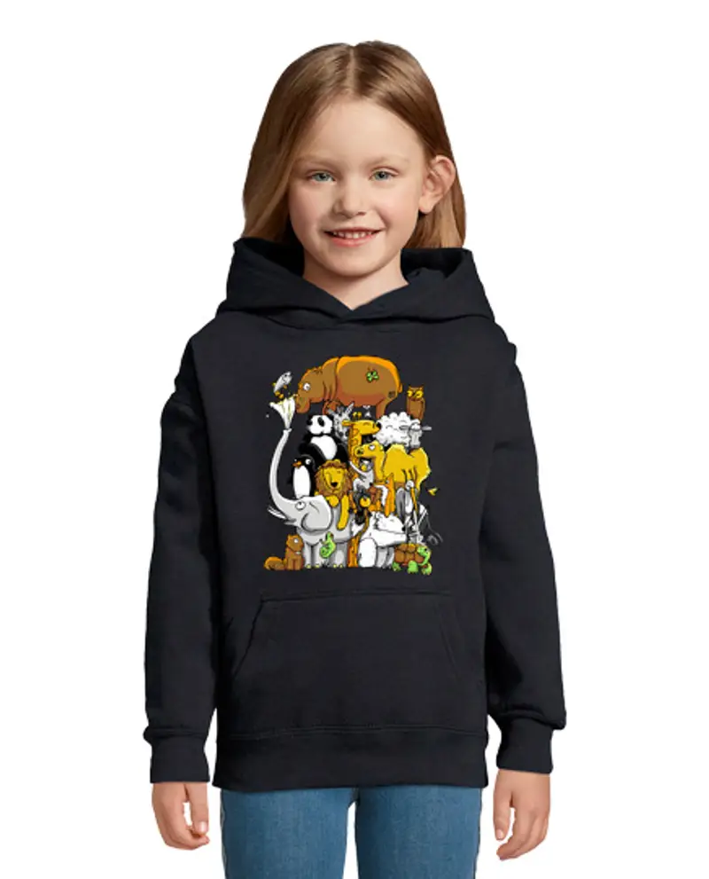 Felpa per bambini con cappuccio vita selvaggia
