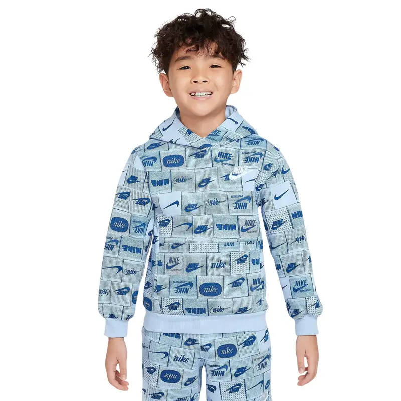 Felpa per bambini Nike Club SSNL AOP