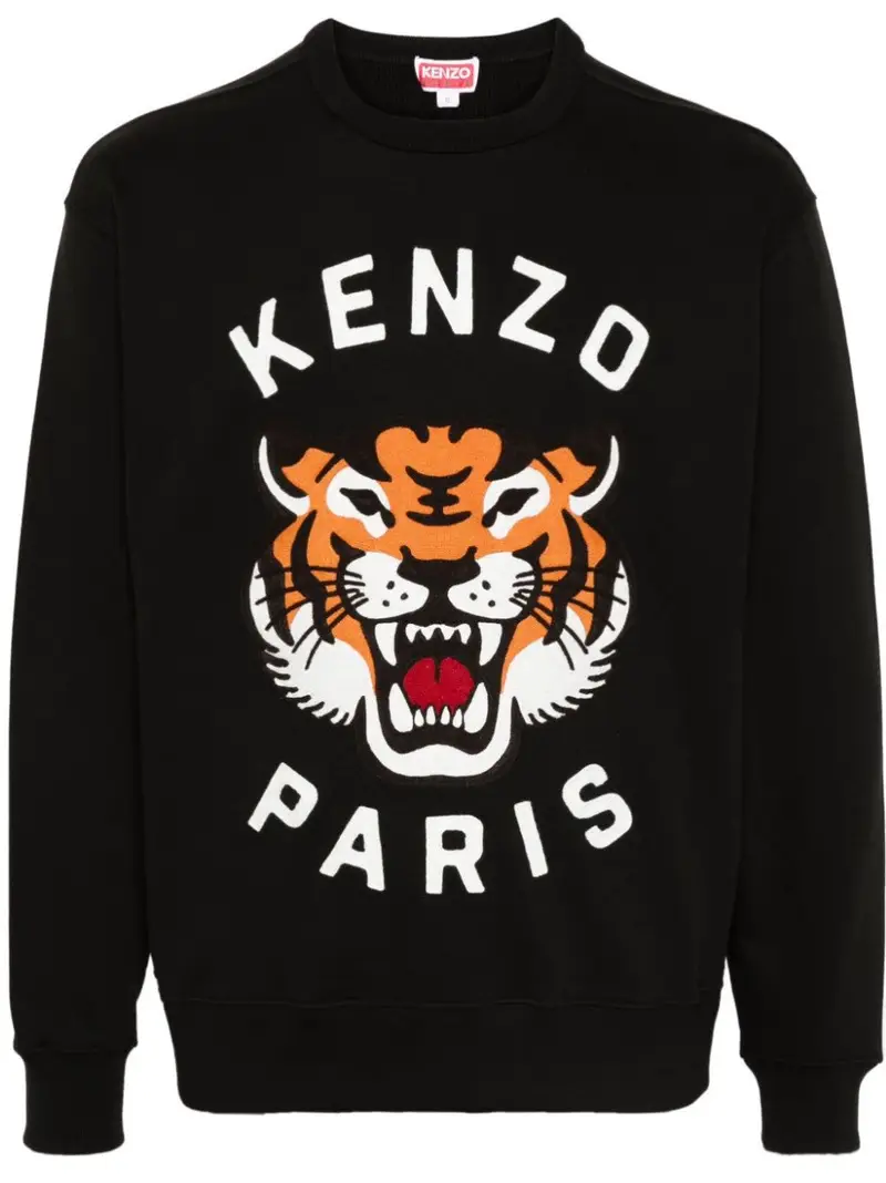 Felpa ricamata unisex Lucky Tiger