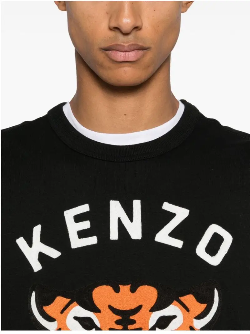 Felpa ricamata unisex Lucky Tiger miniatura 2