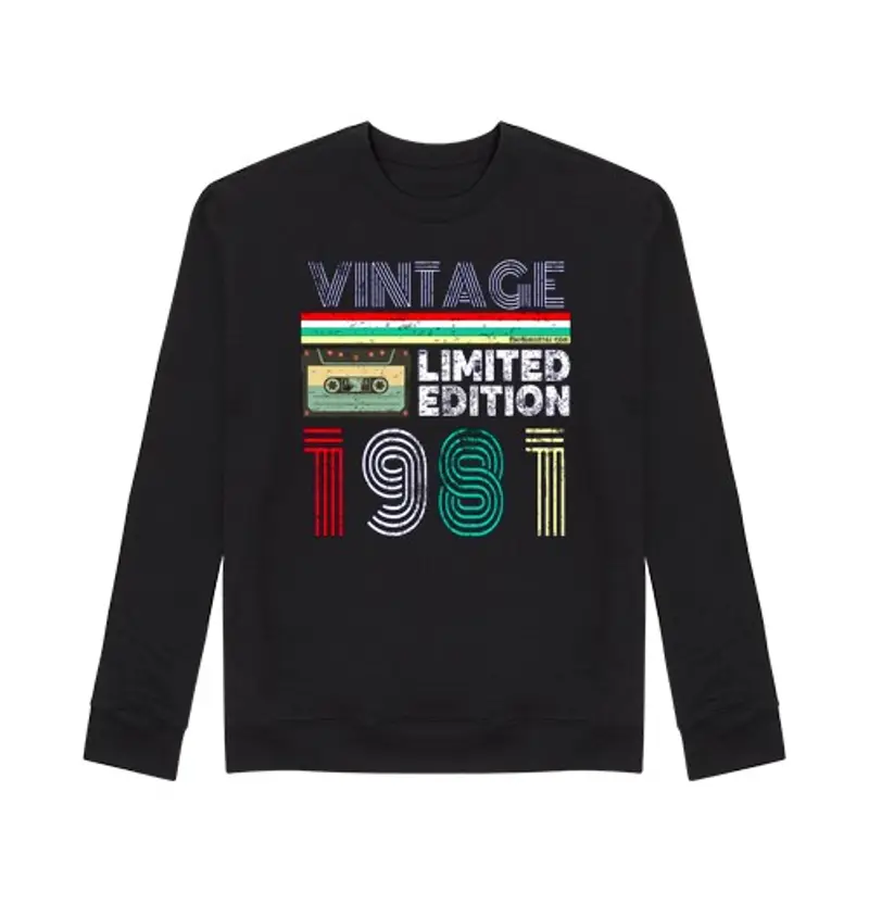 Felpa unisex 1981 vintage - edizione limitata