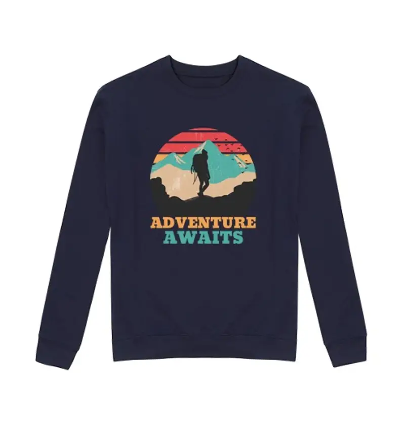 Felpa unisex Adventure Awaits - Man Hiking In The Mo