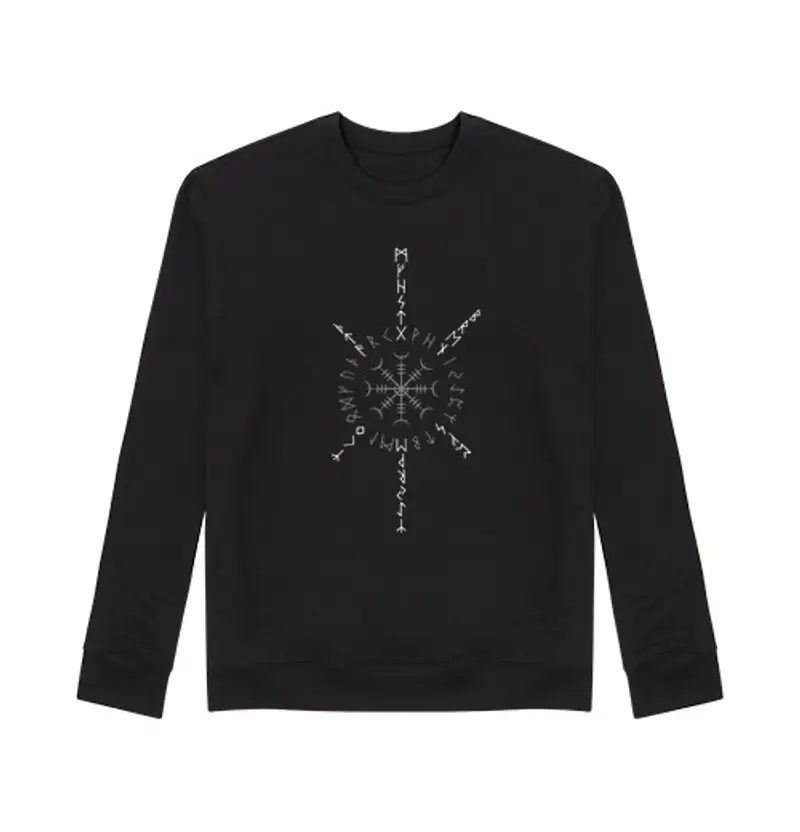 Felpa unisex aegishjalmur futhark runes helm of awe