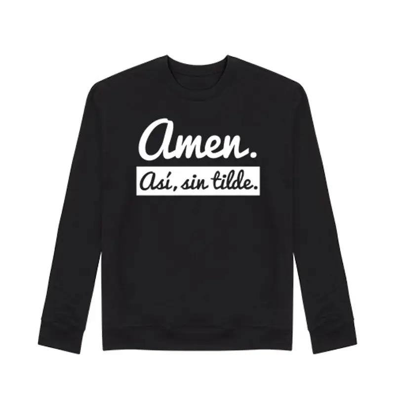 Felpa unisex agli men così senza tilde (sfondo scuro