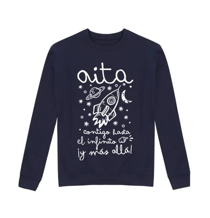 Felpa unisex Aita con te verso l39infinito e altro a