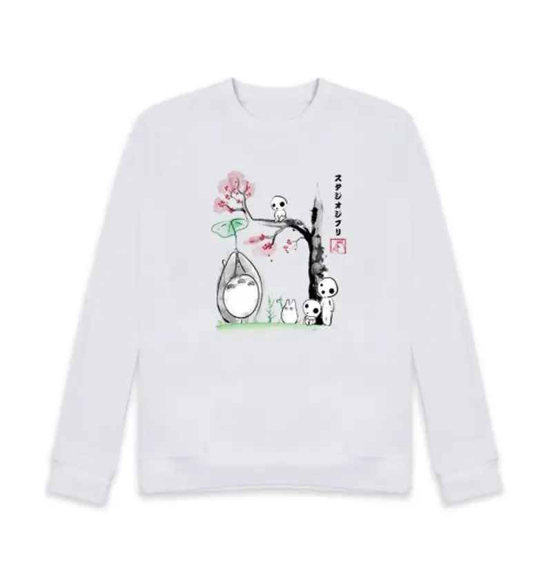 Felpa unisex alberi che crescono sumi-e