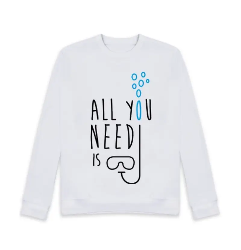 Felpa unisex all you bisogno è