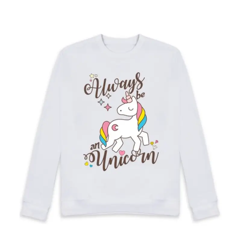Felpa unisex always essere un unicorno