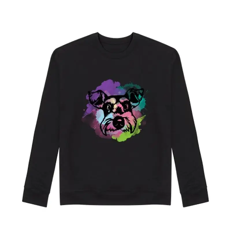 Felpa unisex amante dei cani i splash art miniature