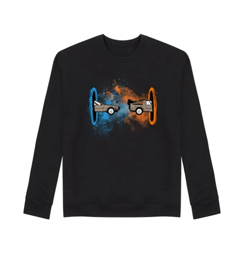 Felpa unisex back alla delorean