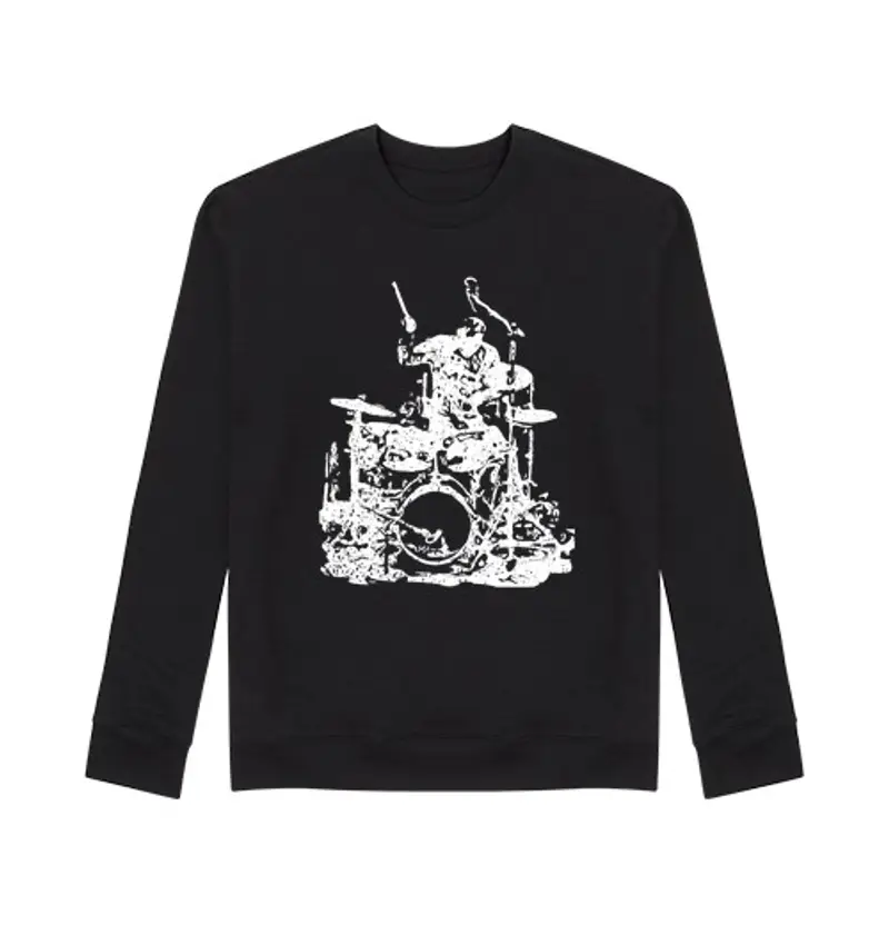 Felpa unisex batterista sul palco