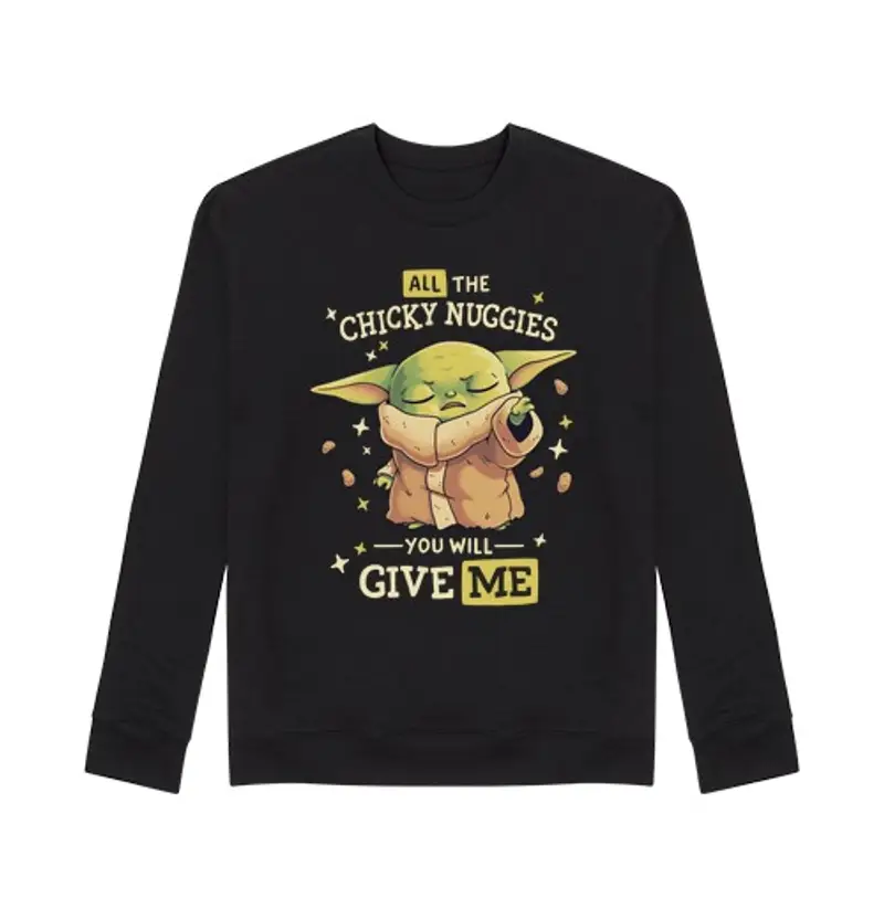 Felpa unisex bebè yoda mandalorian chic ky nuggies