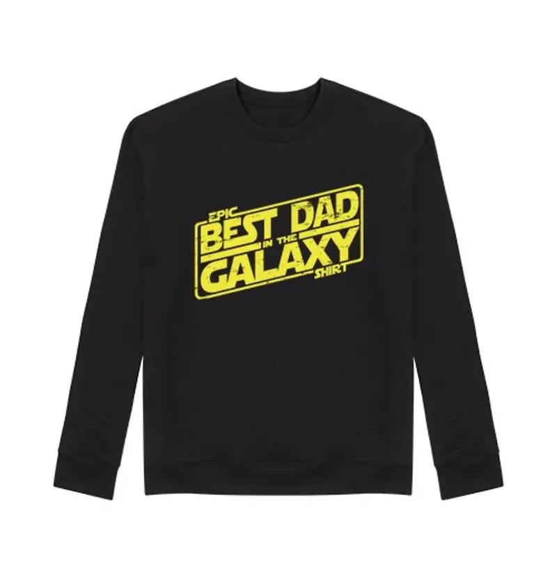 Felpa unisex Best Dad in the galaxy regali festa del papà fai da te