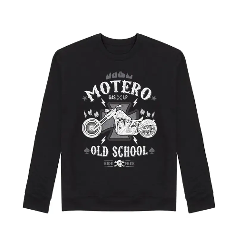 Felpa unisex biker old school