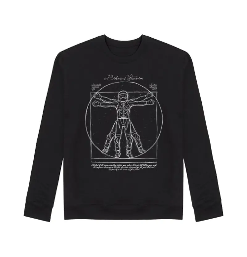 Felpa unisex bikerus vitruviano