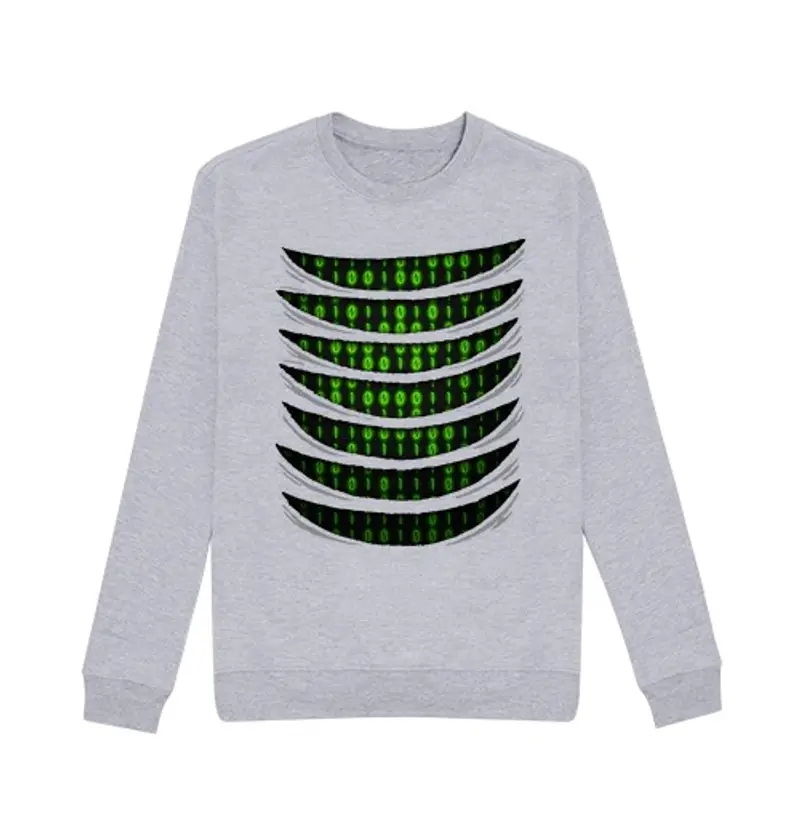 Felpa unisex binario code inside