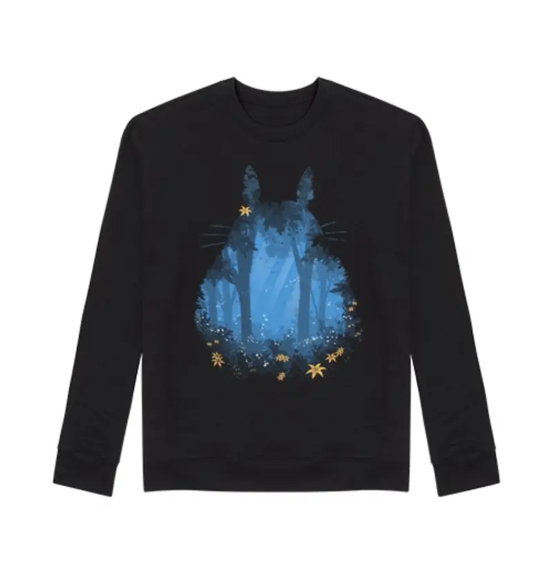 Felpa unisex blu totoro