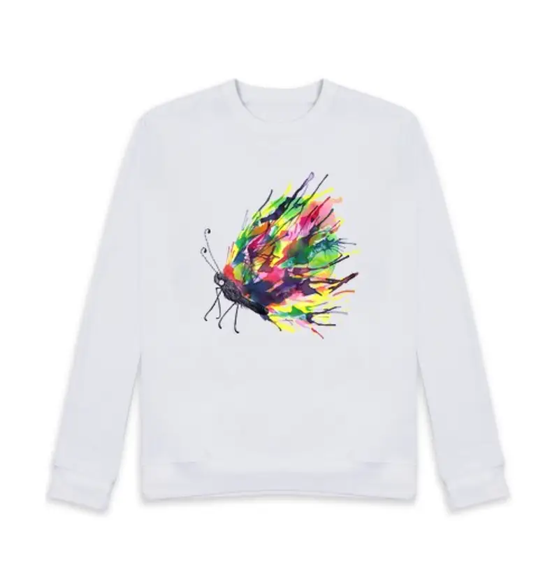 Felpa unisex bozzolo bianco