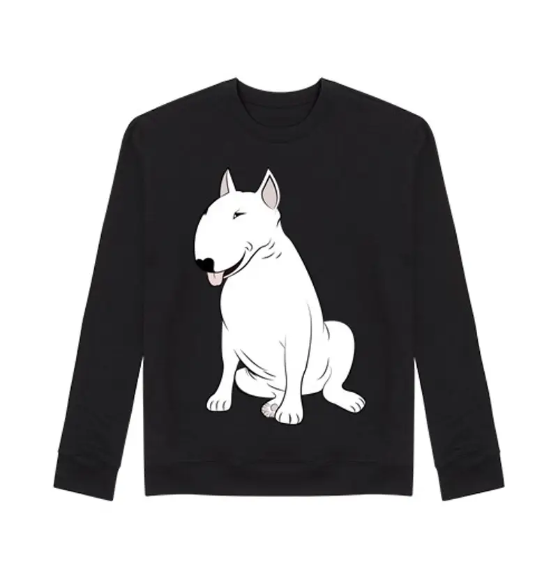Felpa unisex bull terrier bianco