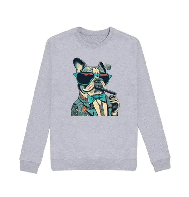 Felpa unisex bulldog fumante