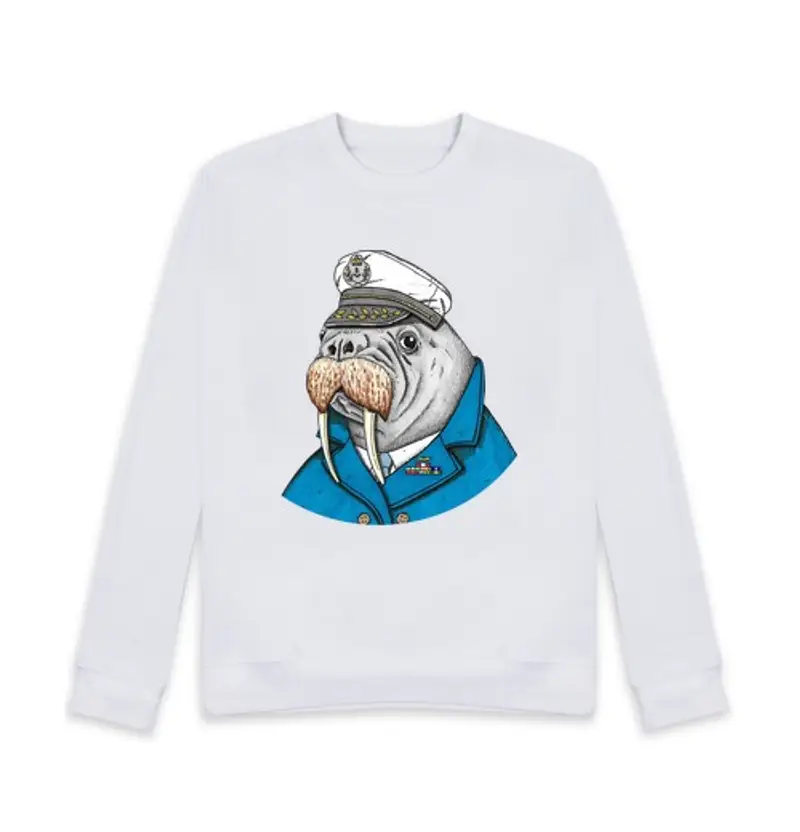 Felpa unisex capitano walrus