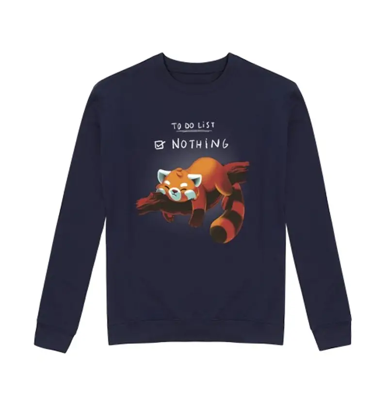 Felpa unisex carino rosso pan da animale pigro