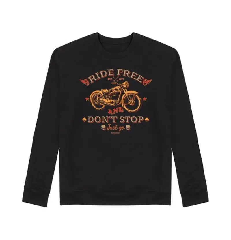 Felpa unisex cavalca gratis e non fermarti