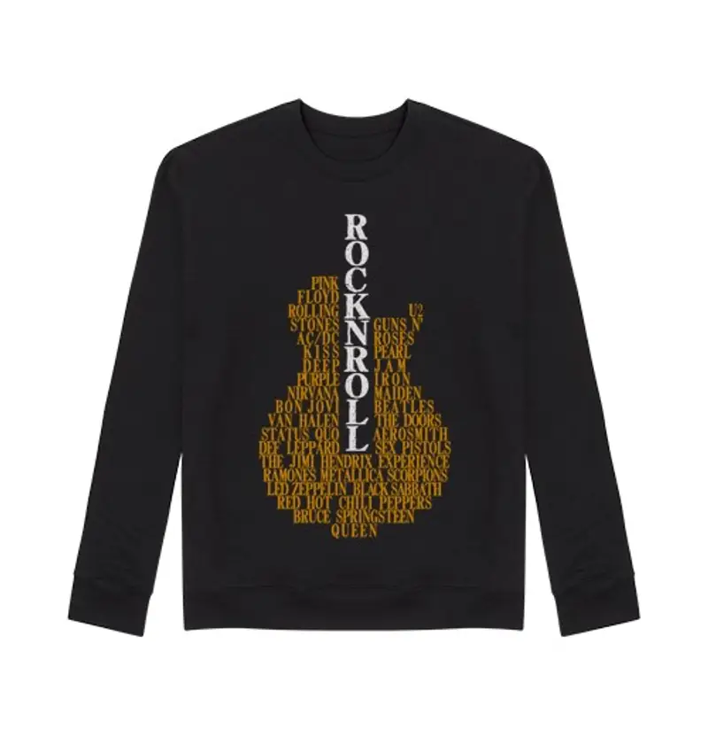 Felpa unisex chitarra rock n roll