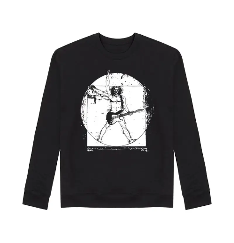 Felpa unisex chitarrista vitruviano