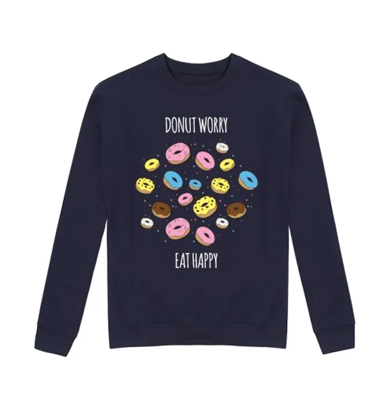 Felpa unisex ciamblei preoccupazione eat felice