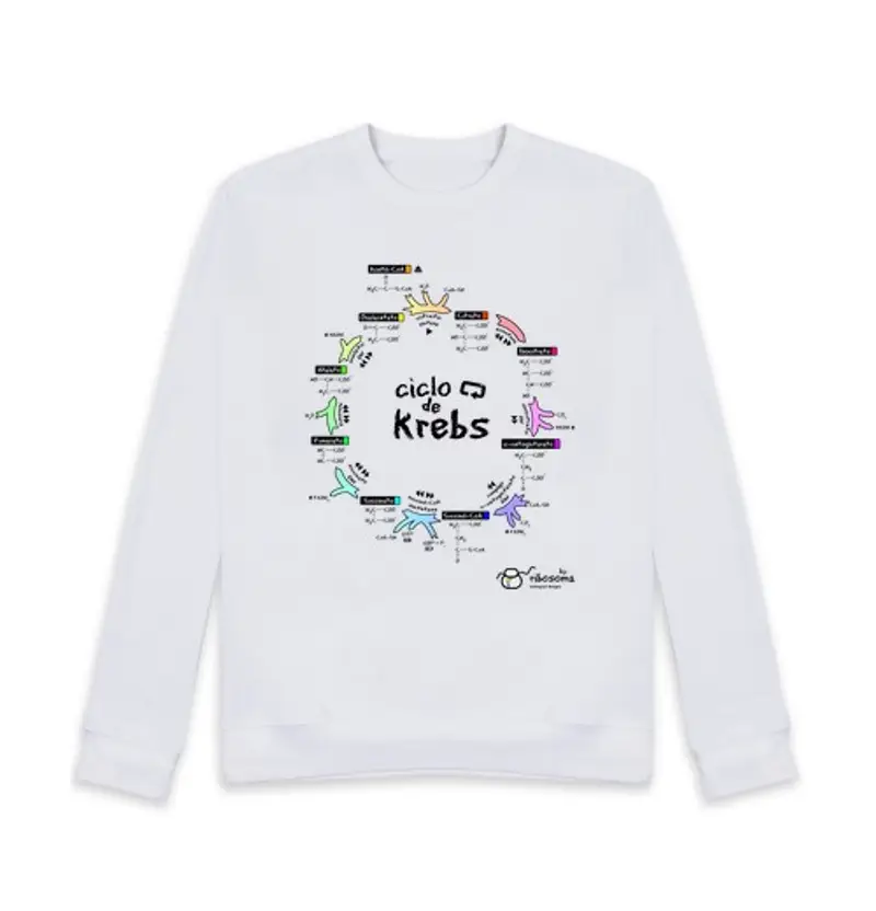 Felpa unisex ciclo di krebs (fondi chiari)