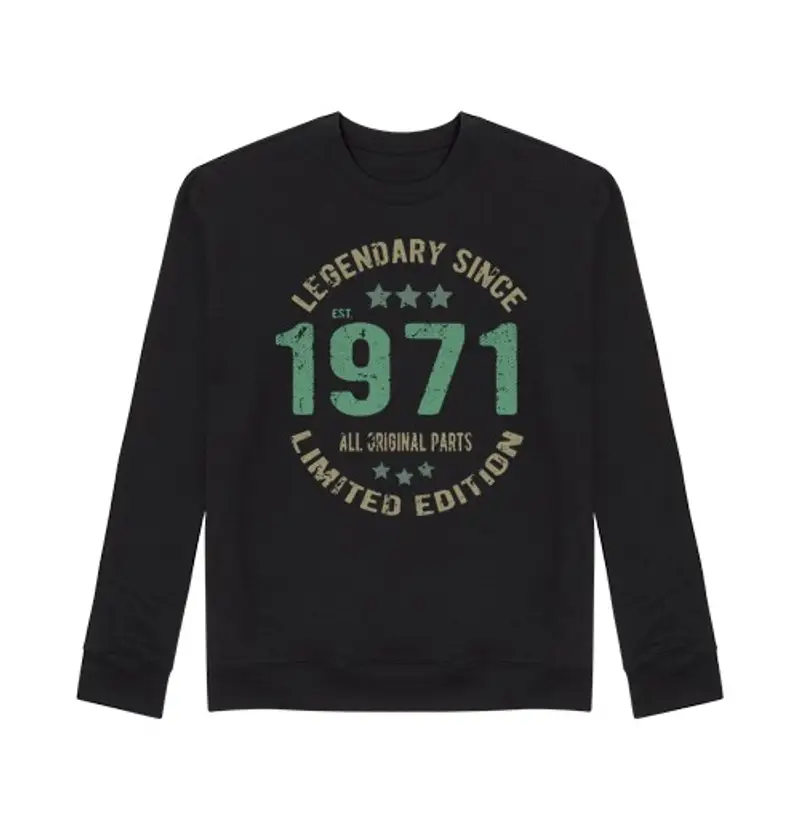 Felpa unisex Compleanno vintage del 1971