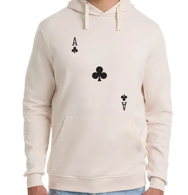 Felpa unisex con cappuccio ace of club