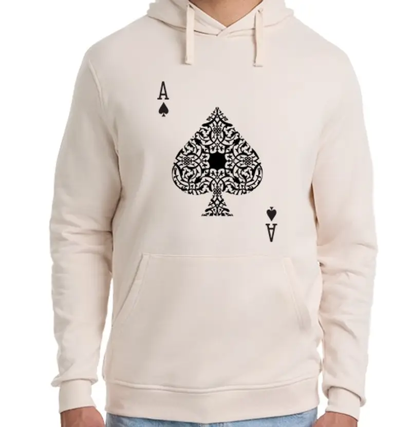 Felpa unisex con cappuccio ace of picche special