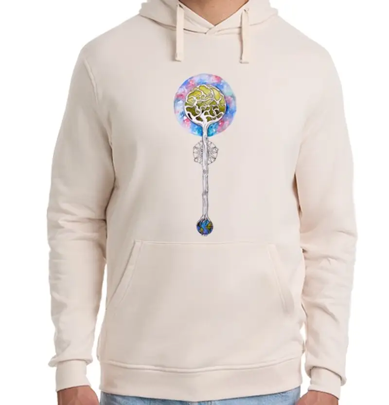Felpa unisex con cappuccio albero world